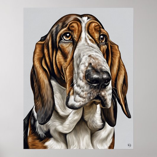 Poster Bloodhound - Chien Art Imprimer (Devant)