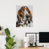 Poster Bloodhound - Chien Art Imprimer (Bureau à domicile)