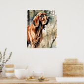 Poster Bloodhound - Chien Art Imprimer (Cuisine)