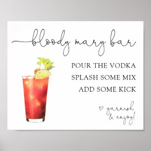 Poster Bloody Mary Bar Drink Sign