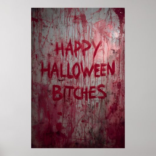 Poster Bloody Splatters Halloween Dramatic Crazy Door (Devant)