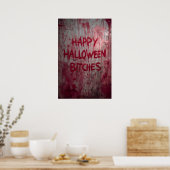 Poster Bloody Splatters Halloween Dramatic Crazy Door (Cuisine)