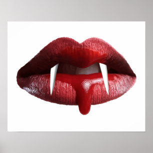 Poster Bloody Vampire Rouge Lipstick lèvres