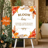 Poster Bloom Bar Fall Boho Floral Bridal Shower
