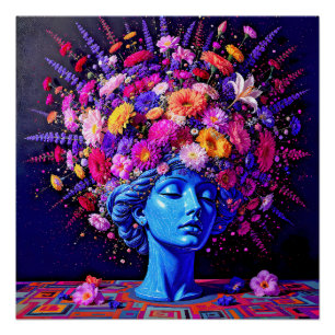Poster "Bloom of Eternity" - Un portrait surréaliste colo