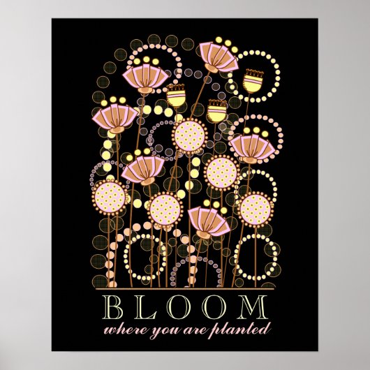 Poster BLOOM où vous êtes planté (Devant)