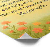 Poster Bloom Through Love - Uplifting Citation Art (Coin)