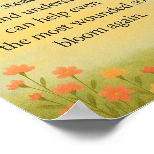 Poster Bloom Through Love - Uplifting Citation Art (Coin)