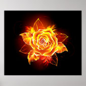 Poster Blooming Fire Rose (Devant)