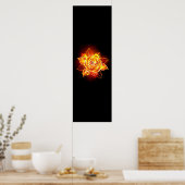 Poster Blooming Fire Rose (Cuisine)