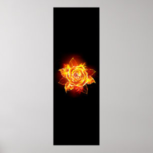 Poster Blooming Fire Rose