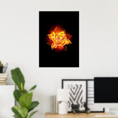 Poster Blooming Fire Rose (Bureau à domicile)