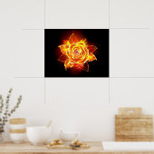 Poster Blooming Fire Rose (Cuisine)