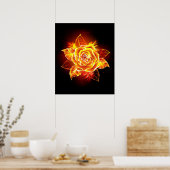 Poster Blooming Fire Rose (Cuisine)