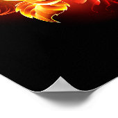 Poster Blooming Fire Rose (Coin)