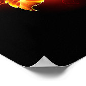 Poster Blooming Fire Rose (Coin)