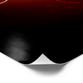 Poster Blooming Fire Rose (Coin)