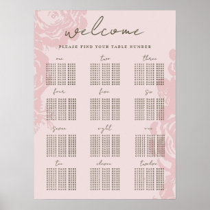 Poster Blooms d'or roses
