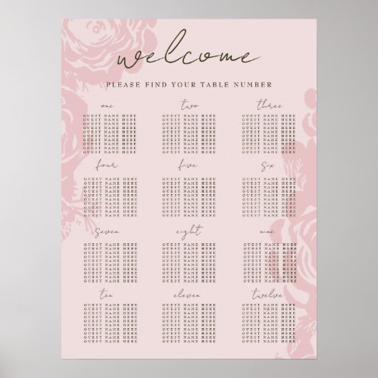 Poster Blooms d'or roses (Devant)