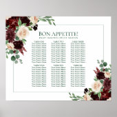 Poster Blooms rustiques | Terracotta Marsala 6 Table Sièg (Devant)