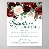 Poster Blooms rustiques | Terracotta Marsala Signature Bo (Devant)