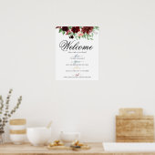 Poster Blooms rustiques | Terracotta Red Social Distances (Cuisine)
