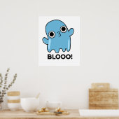 Poster Blooo Funny Blue Ghost Pun (Cuisine)