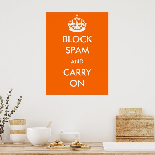 Poster Bloquer le spam et continuer sur l'affiche (Cuisine)