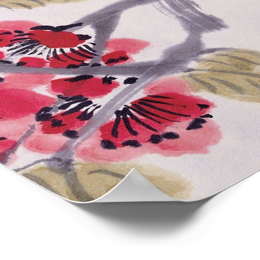 Poster Blossances d'abricot Imprimer (Coin)