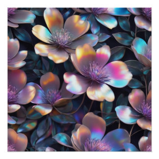 Poster Blossom holographique
