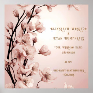 Poster Blossoms of Love" Collection Faire-part de mariage