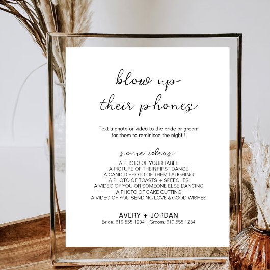 Poster Blow Up Your Phone Modern Mariage Photo Hunt Game