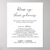 Poster Blow Up Your Phone Modern Mariage Photo Hunt Game (Devant)