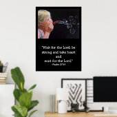 Poster Blowing Bubbles: Original Art, Bible Verse (Bureau à domicile)