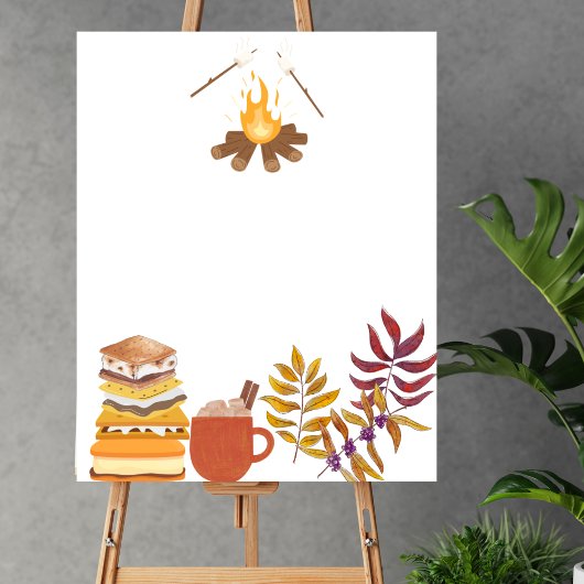 Poster Blu Créez Votre Propre Camping Plus Amusant Feu de