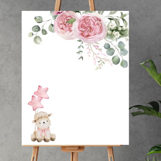 Poster Blu Créez votre propre doux petit agneau rose rose