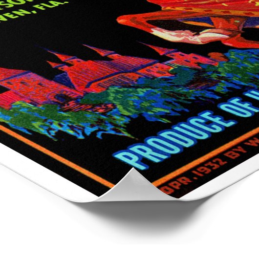 Poster Blu Knight Fruit Étiquette (Coin)