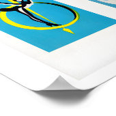 Poster Blue and Black Matchbox Label Collage, minimalist (Coin)