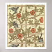 Poster Blue and orange trellis wallpaper design, 1864 (Devant)