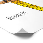 Poster Blue-and-yellow macaw bird cartoon illustration (Coin)