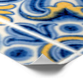 Poster Blue and yellow tile, Portugal (Coin)