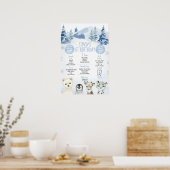 Poster Blue Arctic Onederland 1er anniversaire Jalon (Cuisine)