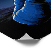 Poster Blue Astronaut Making Heart Sign on Alien Moon (Coin)