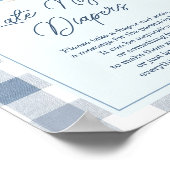 Poster Blue Baby Shoes Gingham Booties Late Night Diapers (Coin)