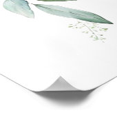 Poster Blue Balloon Greenery Bow Baby Shower Welcome (Coin)