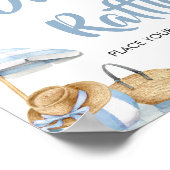 Poster Blue Beach Baby shower d'été Déchets Raffle (Coin)