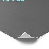 Poster Blue Beige Floral Bloom – Dark Grey Botanical Mode (Coin)
