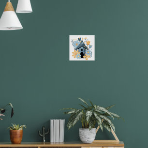 Poster Blue Bird House