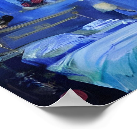 POSTER BLUE BOUDOIR (Coin)