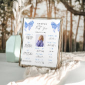 Poster Blue Bow 1er Birthday Jalon Board